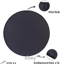 Round Mirror for Wall, 30-Inch Metal Framed Circle Mirror, Large Bathroom Mirror