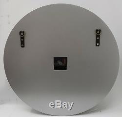 Round Wall Clock Large Sparkly Diamond Crush Silver Mirrored Bevelled 50cm