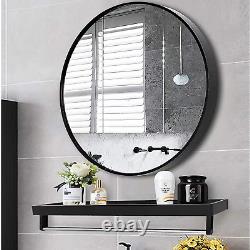 Round Wall Mirror-24 Inch Large round Mirror, Rustic Accent Mirror for Bathroom