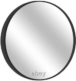 Round Wall Mirror-24 Inch Large round Mirror, Rustic Accent Mirror for Bathroom
