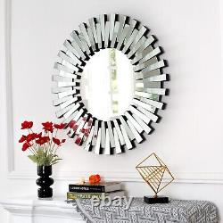Round Wall Mirror 32 inch Large Mirrors Glass Wall Art Sunburst Wall Mirrors