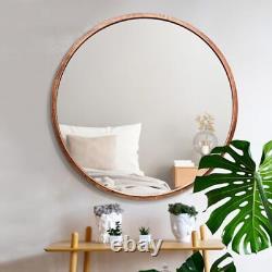 Round Wall Mirror 36 Inch Copper Large Circle Bathroom Mirror Bronze 36x36