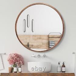 Round Wall Mirror 36 Inch Copper Large Circle Bathroom Mirror Bronze 36x36