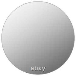Round Wall-Mounted Vanity Mirror Large Circle Glass 60cm for Bedromm Bathroom