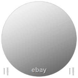 Round Wall-Mounted Vanity Mirror Large Circle Glass 60cm for Bedromm Bathroom