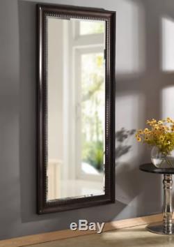 Rustic Full Length Mirror Distressed Floor Leaning Wall Hang Bronze Gold Large