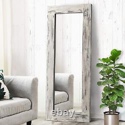 Rustic Full Length Mirror Vintage Wood Framed Dressing Mirror Large Rectangle Fl