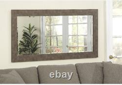 Rustic Large Wall Mirror Floor Leaning Standing Full Length Beveled Glass Iron