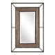Rustic Open Bronze Wood Large 47 Wall Mirror Classic Contemporary Industrial
