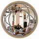 Rustic Round Decorative Large Wall Mirror 30 with Wood Frame for Living Room