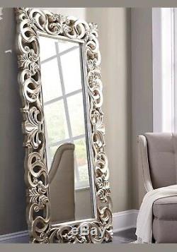 Scroll Champagne Silver Mirror Floor Full Length Wall Large Pick Up Only