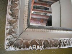 Shabby Chic large Vintage ornate wall curio with mirror