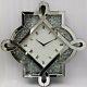 Sparkly Wall Clock Silver Mirrorred Diamond Crush Crystal Large 59.8cmx59.8cm