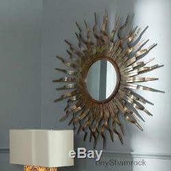 Sun Wall Mirror Copper Decorative Bronze Art Metal Sculpture Large Sunburst New