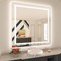 Super Bright Large LED Bathroom Vanity Mirror Wall Mount Touch Control Anti-fog