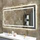 Super Large 41.3 LED Illuminated Bathroom Mirror Anti Fog Vertical Horizontal
