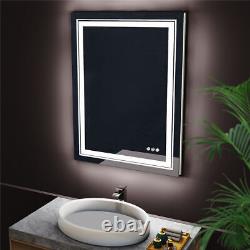 Super Large LED Bathroom Vanity Wall Mirror w Smart Touch Vertical Horizontal