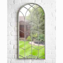 Tuscany Grey Wall Mounted Garden Mirror Suitable For Small & Large Gardens