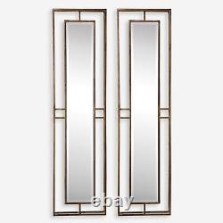 UTTERMOST RUTLEDGE WALL MIRRORS (2) NEW LARGE 30 x 7-3/4