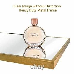 Untrammelife Gold Rectangular Vanity Wall Mirror 24x36 Inch Large Rectangle M