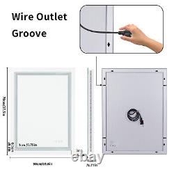 Upgrade Super Large LED Bathroom Wall Vanity Mirror Touch Antifog No-Distortion