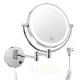 Upgraded Wall Mounted Makeup Mirror with Lights, Super Large Double Sided 1X/10X