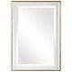 Uttermost Mirror Mirrors Gema 34 Inch Large Mirror Gloss White/Gold