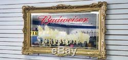 VINTAGE (Circa 1978) LARGE BUDWEISER BAR ROOM WALL MIRROR PRE-OWNED