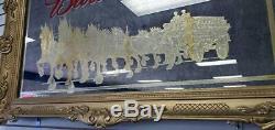 VINTAGE (Circa 1978) LARGE BUDWEISER BAR ROOM WALL MIRROR PRE-OWNED