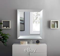 Vanity Wall Mirror Large Bathroom Dressing Bedroom Mirror Frame Bevel Silver