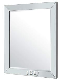 Vanity Wall Mirror Large Bathroom Dressing Bedroom Mirror Frame Bevel Silver