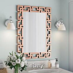 Venetian Large Rectangular Wall Mirror Pink Bedroom Bathroom Decorative Mirror