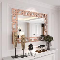 Venetian Large Rectangular Wall Mirror Pink Bedroom Bathroom Decorative Mirror