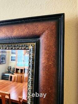 Very Large 55 x 45 Decorative Stately Rectangular Beveled Wall Mirror
