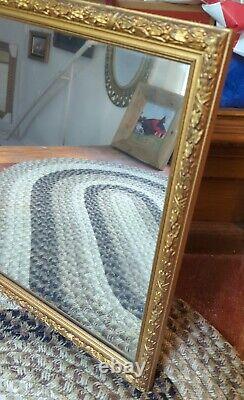 Very Old White Seid Products Large Ornate GILT MANTLE WALL MIRROR Very Pretty