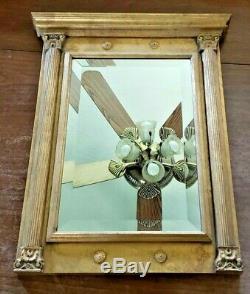 Vintage Antique Large Wooden Wall Mirror 26'' Long X 18'' Wide Gold