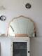 Vintage Art Deco Overmantle Wall Mirror Colored Glass Extra Large WOW