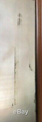Vintage Art Deco tri-fold, 3 panel large wall mirror with wood frame