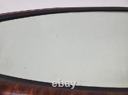 Vintage Beveled Wall Mirror Tiger Stripe Frame Victorian Large Oval Antique