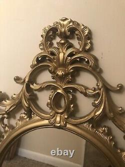 Vintage Burwood Mirror Hollywood Regency Gold Ornate Wall Mirror Large 32