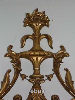 Vintage D Milch & Sons Louis XV Rococo Style Large Gilt Gesso Framed Wall Mirror