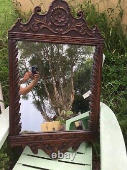 Vintage Early 1900s Rare T Eaton Co Canada Large Heavy wood Wall Mirror