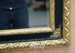 Vintage Giltwood Framed Large Wall Hanging Over Mantle Mirror Ornate Detailing