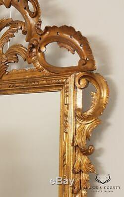 Vintage Italian Gilt Wood Large Rococo Wall Mirror