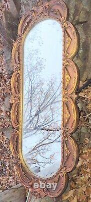 Vintage LARGE Hollywood Regency Wall Mirror Gold 21 x 48 2 Available