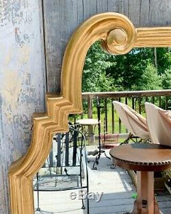 Vintage La Barge Italian Hollywood Regency Large Gold Gilt Wood Wall Mirror 60s
