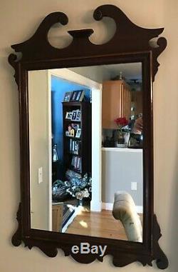 Vintage Large Chippendale wall Mirror Mahogany