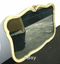 Vintage Large French Provincial Kent Coffey Wall Mirror Cream Color Chic Shabby