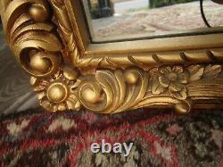 Vintage Large Ornate Gold Mirror 36 x 24 VGC Beautiful