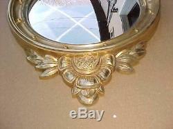 Vintage Large Syroco Eagle Convex Mirror MID Century Modern 1960 Wall Hanging